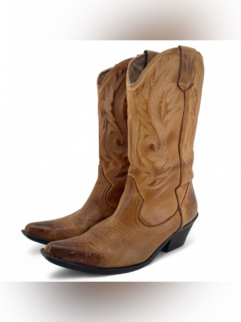 Aldo tan cowboy boots